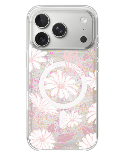 iPhone Glitter Case - Butterfly & Daisy