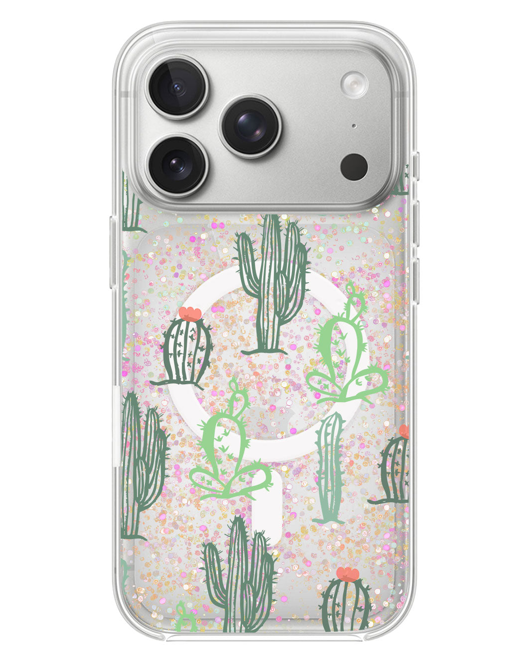 iPhone Glitter Case - Cactus