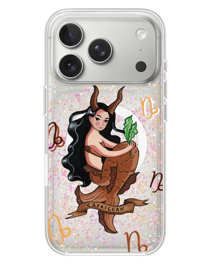 iPhone Glitter Case - Capricorn