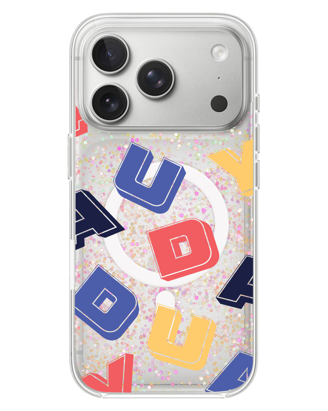 iPhone Glitter Case - Cool Monogram