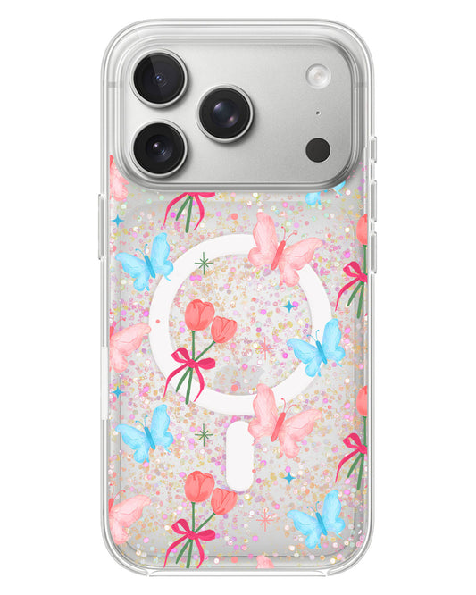 iPhone Glitter Case - Coquette Butterfly