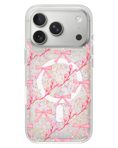 iPhone Glitter Case - Coquette Floral
