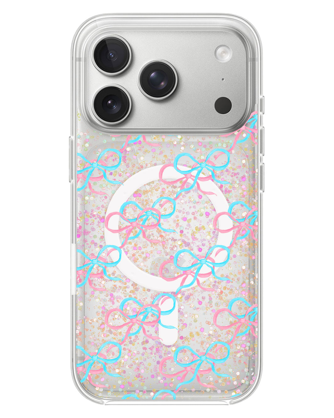 iPhone Glitter Case - Coquette Overlap Bow