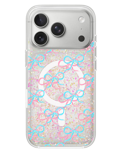 iPhone Glitter Case - Coquette Overlap Bow