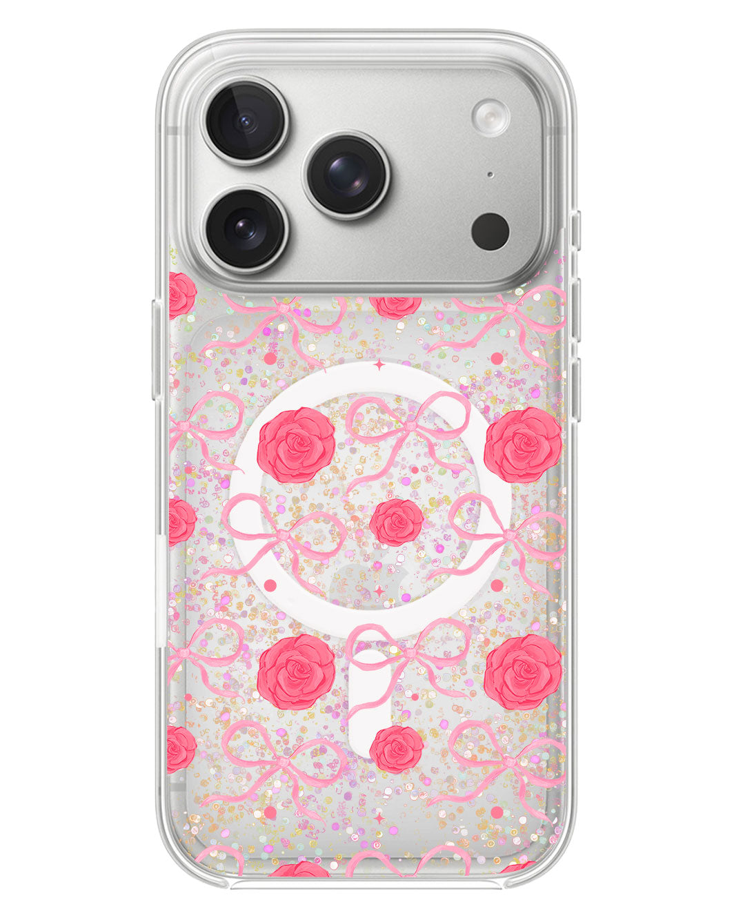 iPhone Glitter Case - Coquette Rose