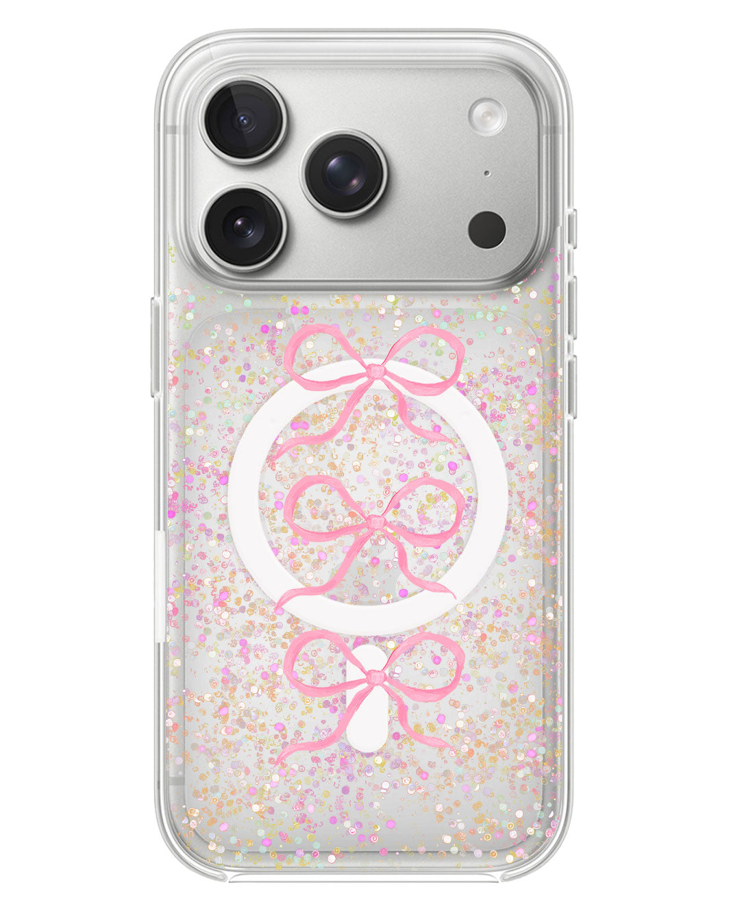 iPhone Glitter Case - Coquette Triple Bow