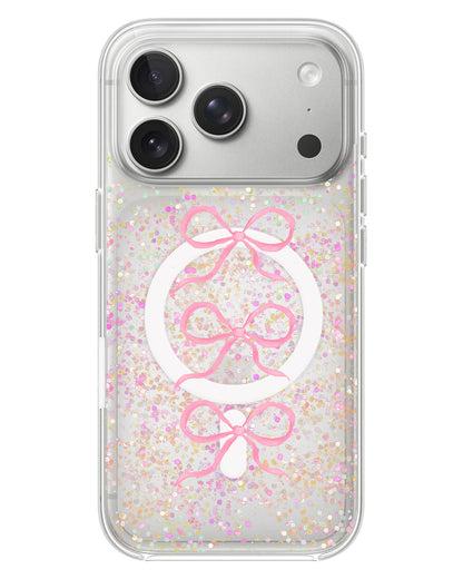 iPhone Glitter Case - Coquette Triple Bow