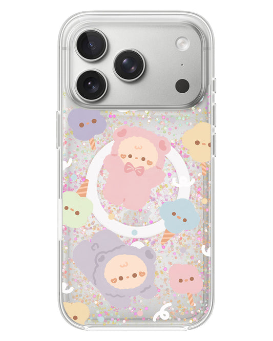 iPhone Glitter Case - Cotton Teddy