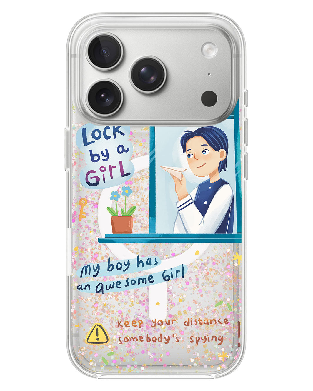 iPhone Glitter Case - Crush Boy