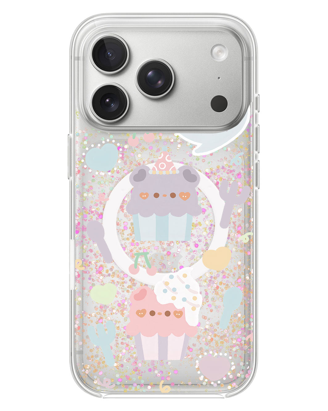 iPhone Glitter Case - Cupcake
