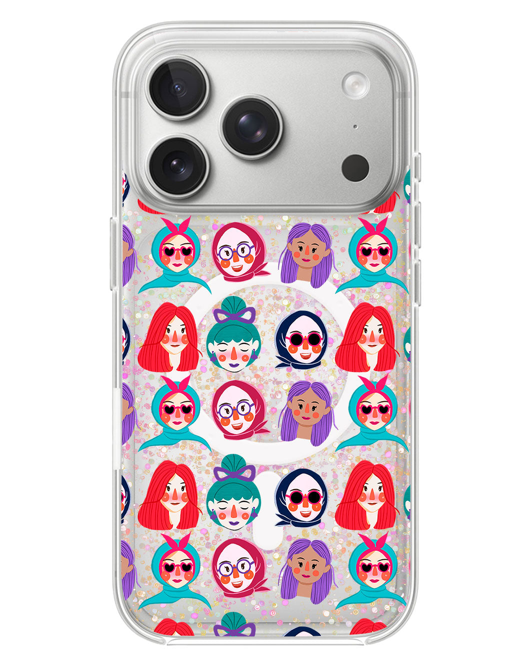 iPhone Glitter Case - Cute Sweety Faces