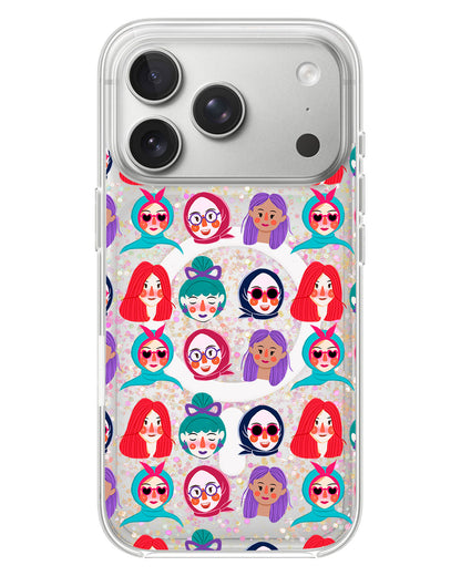 iPhone Glitter Case - Cute Sweety Faces