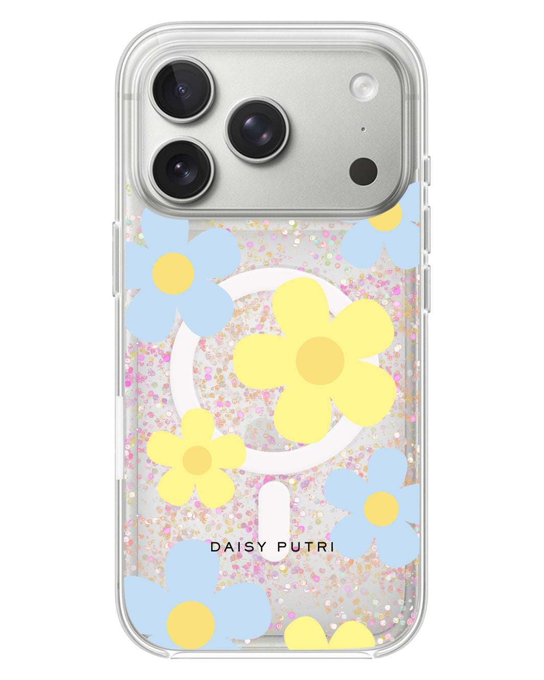 iPhone Glitter Case - Daisy Skies