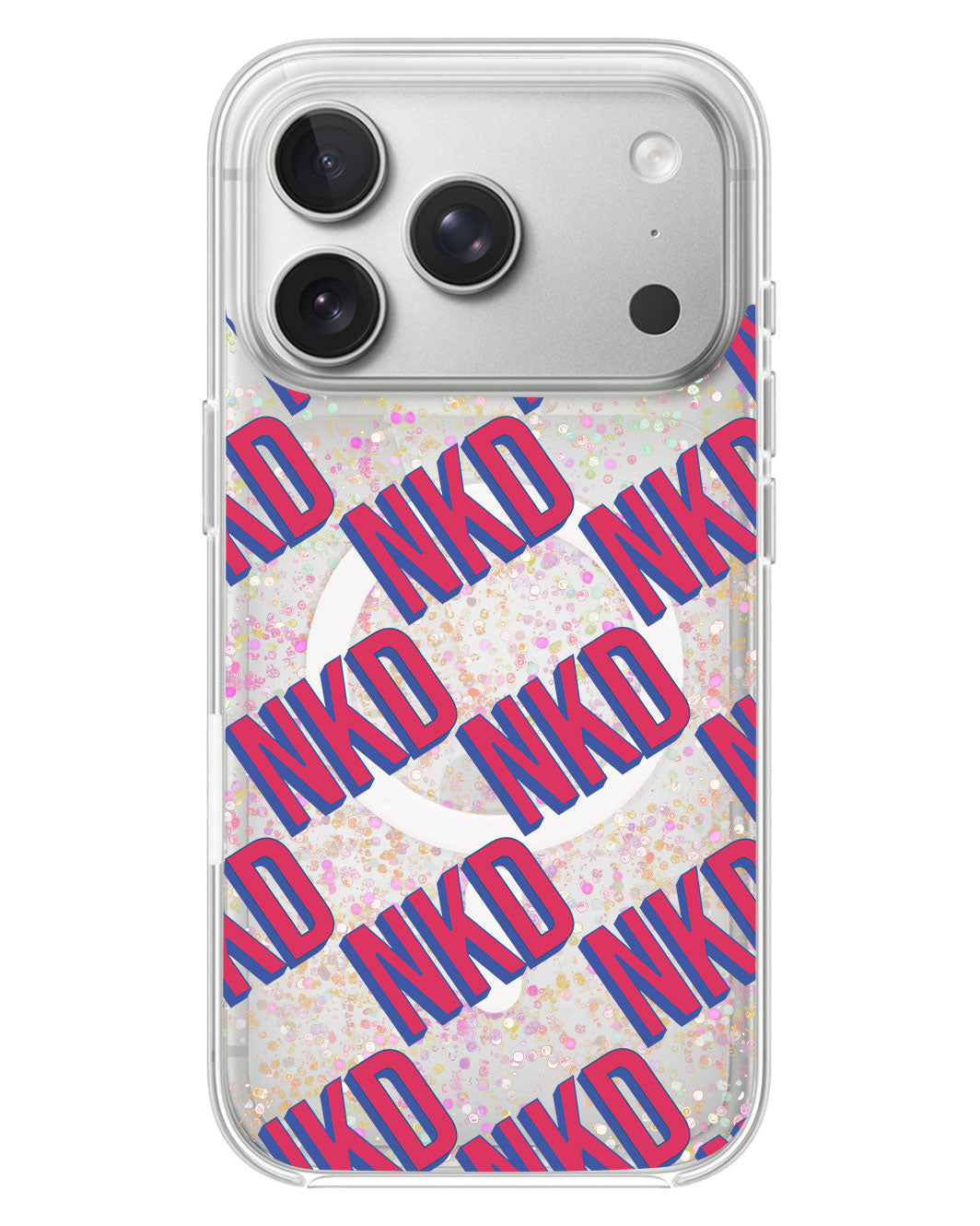 iPhone Glitter Case - Diagonal Initial Monogram 2.0