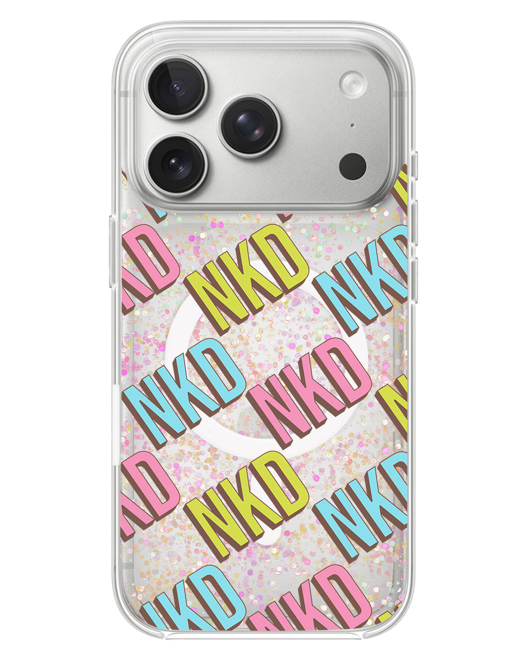 iPhone Glitter Case - Diagonal Initial Monogram 3.0