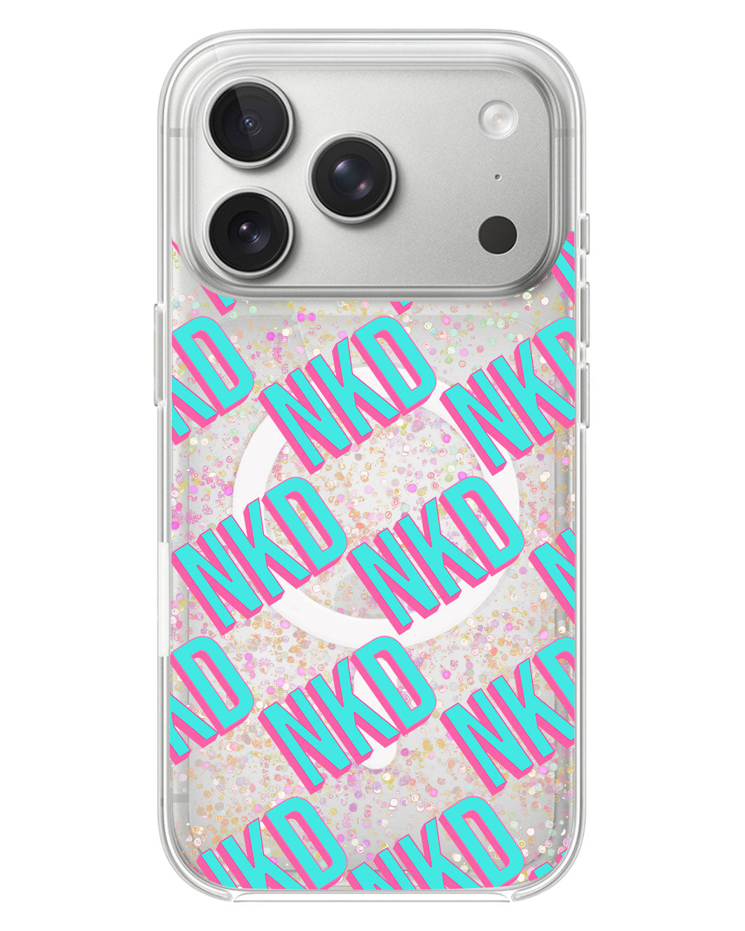 iPhone Glitter Case - Diagonal Initial Monogram 4.0