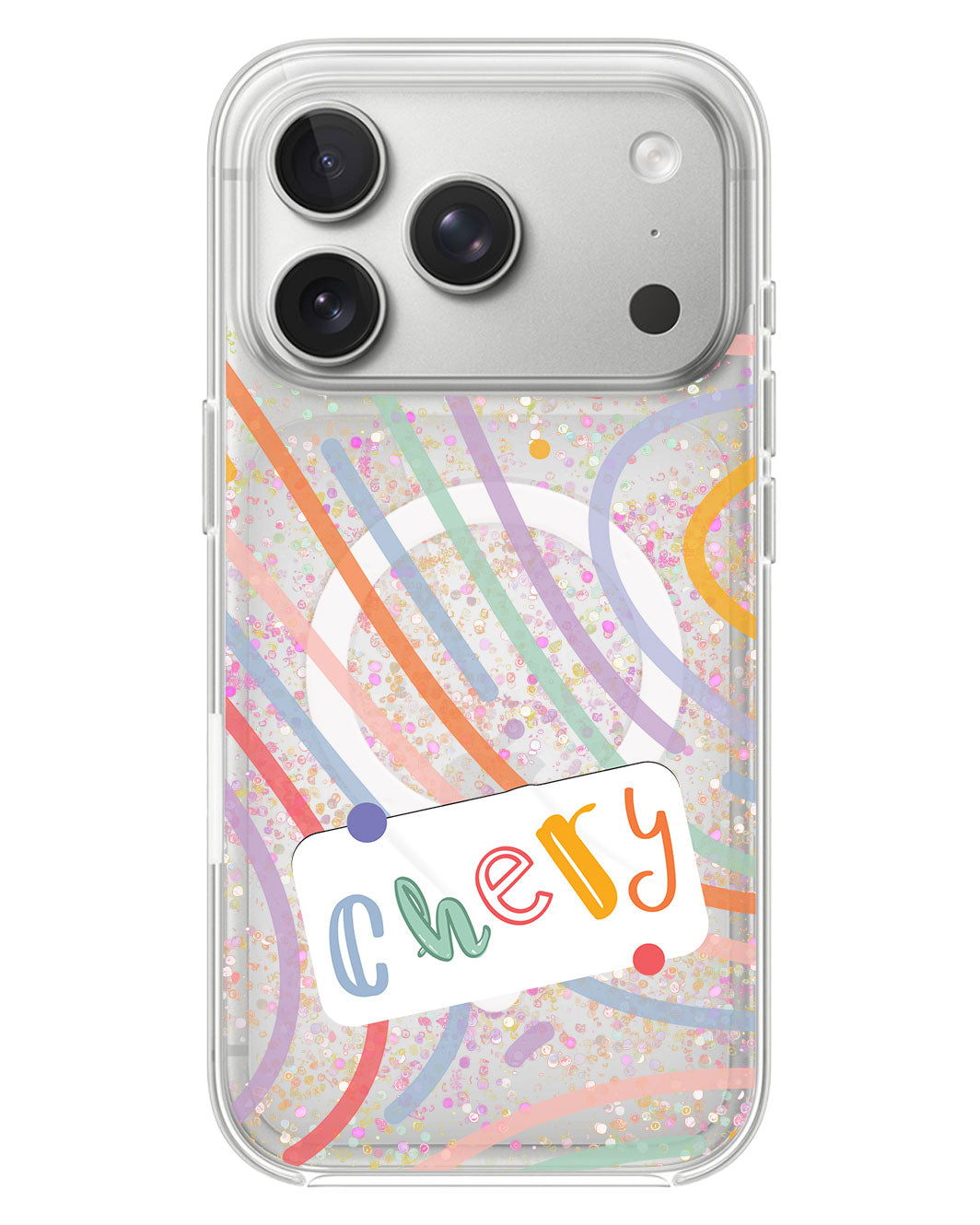 iPhone Glitter Case - Doodle Monogram 2.0