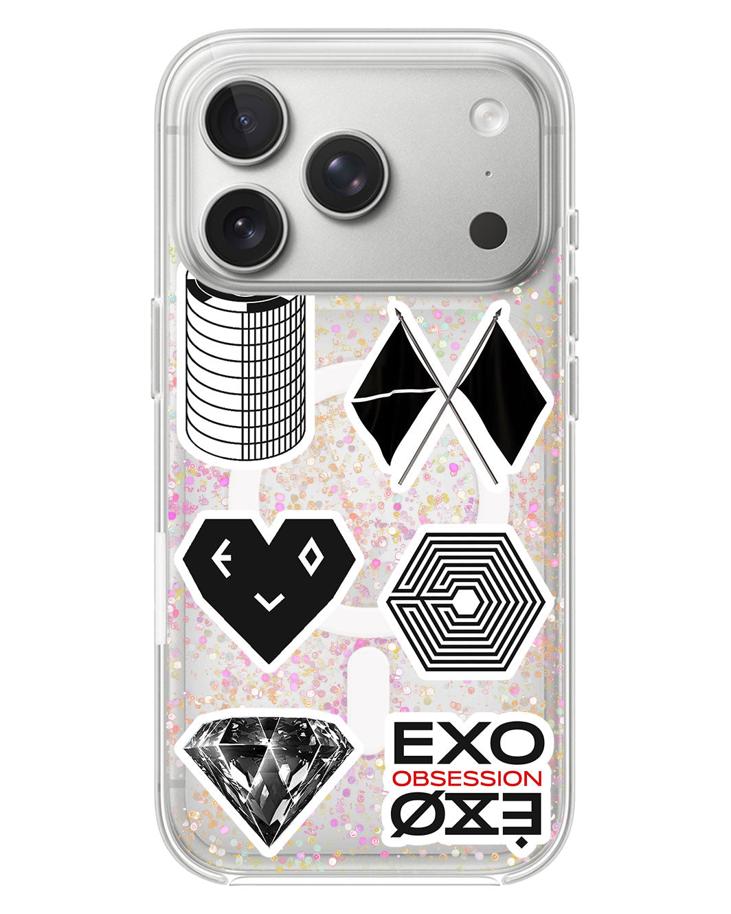 iPhone Glitter Case - EXO Sticker Pack
