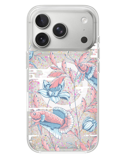 iPhone Glitter Case - Fish & Floral 3.0