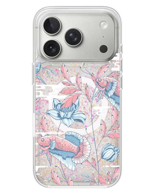 iPhone Glitter Case - Fish & Floral 3.0