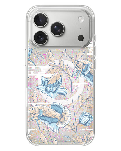 iPhone Glitter Case - Fish & Floral 4.0