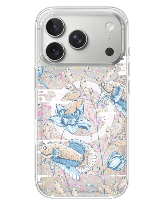 iPhone Glitter Case - Fish & Floral 4.0
