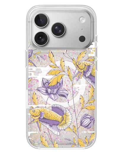 iPhone Glitter Case - Fish & Floral 5.0