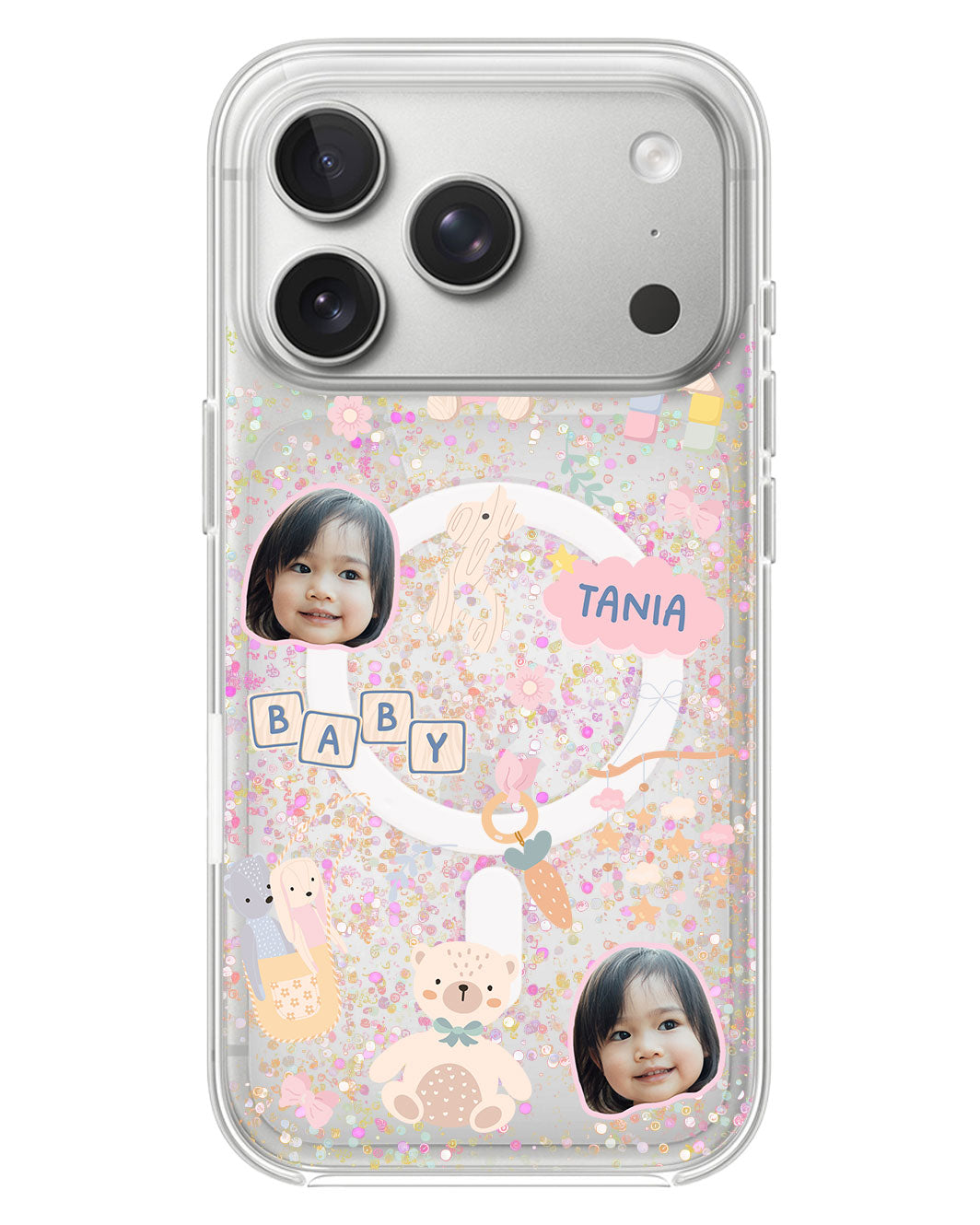 iPhone Glitter Case - Face Grid Girl Toys