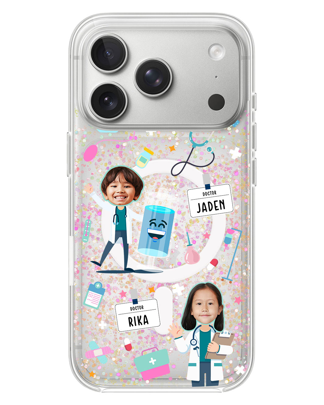 iPhone Glitter Case - Face Grid Dream Doctor