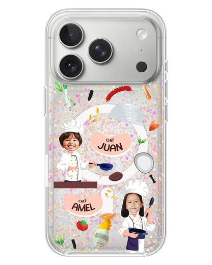 iPhone Glitter Case - Face Grid Dream Chef