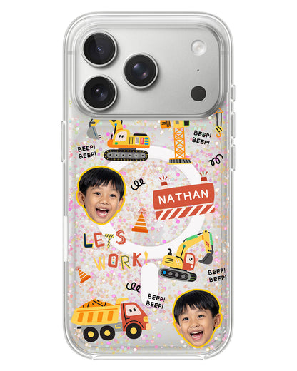 iPhone Glitter Case - Face Grid Construction