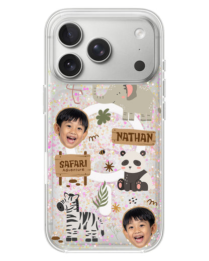 iPhone Glitter Case - face Grid Safari 2.0