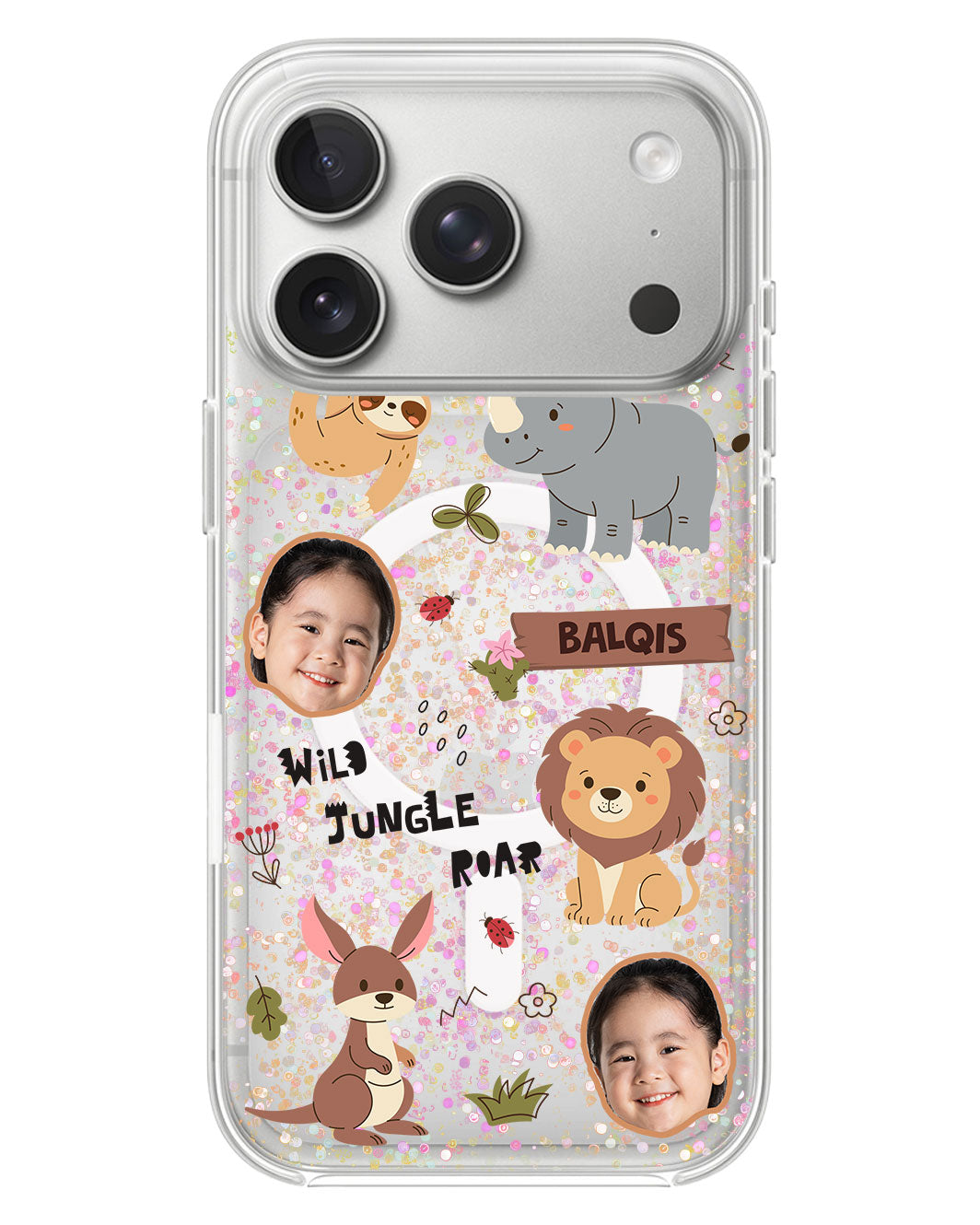 iPhone Glitter Case - face Grid Safari 3.0