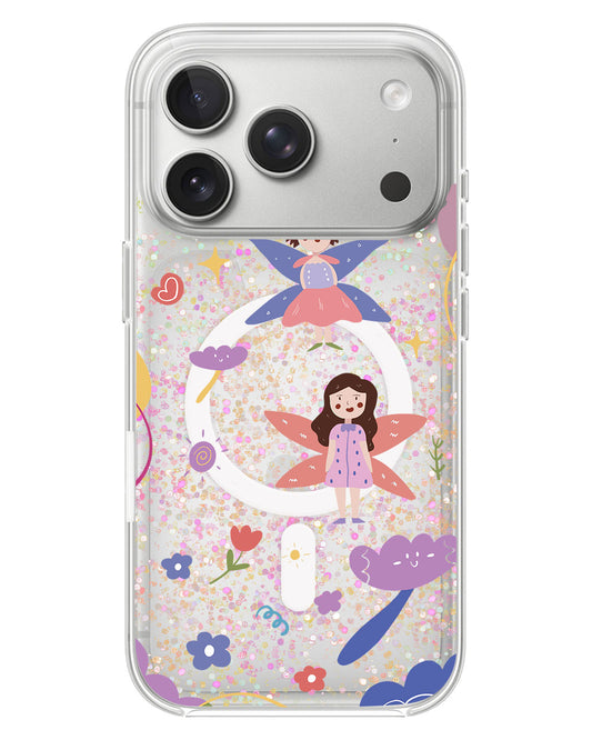 iPhone Glitter Case - Fairy Pattern