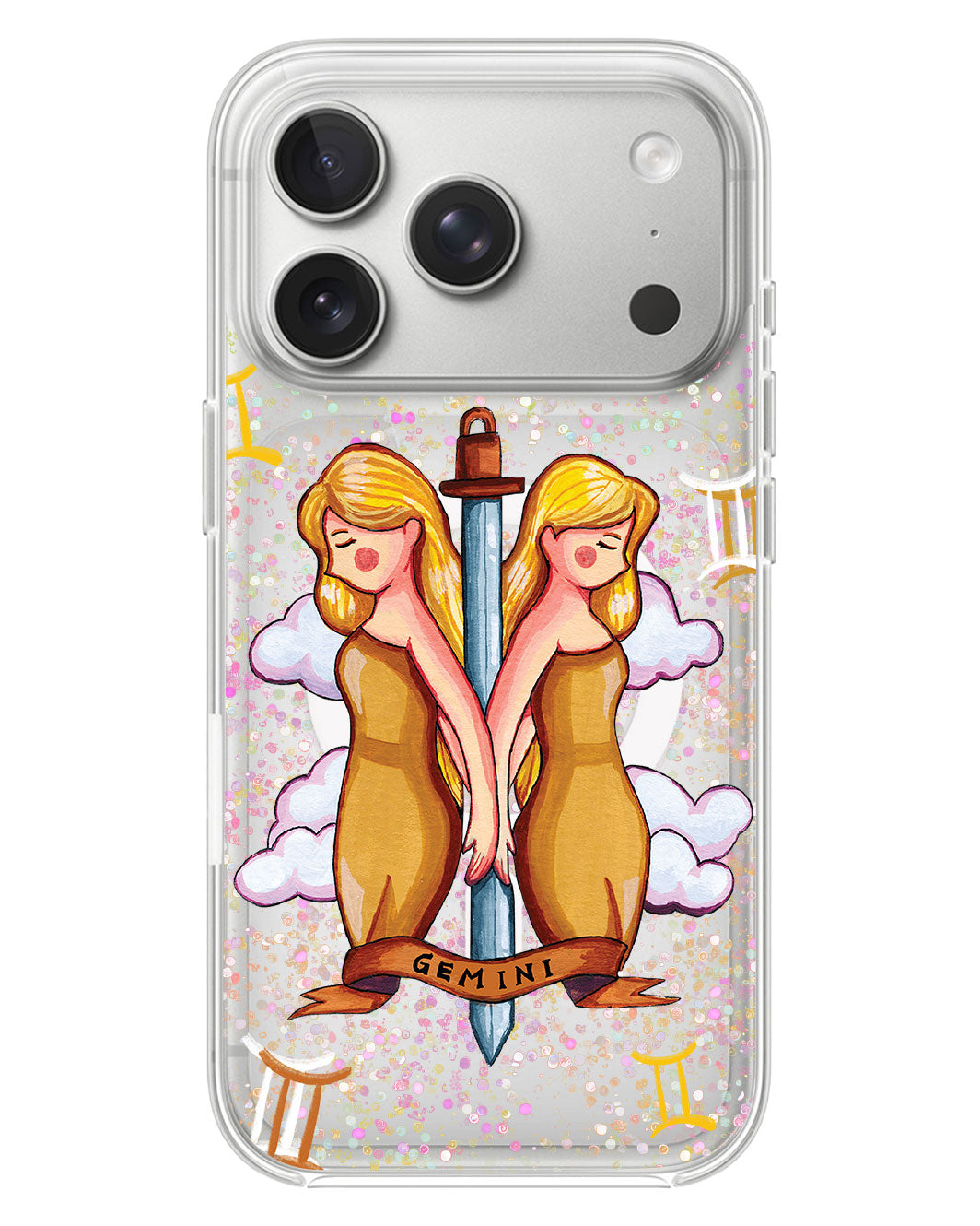 iPhone Glitter Case - Gemini