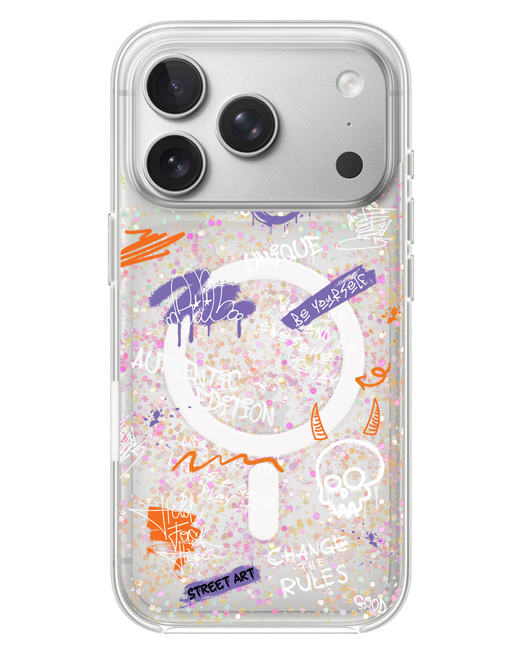iPhone Glitter Case - Graffiti