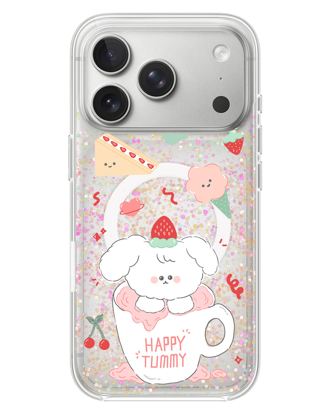 iPhone Glitter Case - Happy Tummy