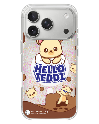 iPhone Glitter Case - Hello Teddy 1.0