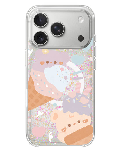 iPhone Glitter Case - Ice Cream For Teddy