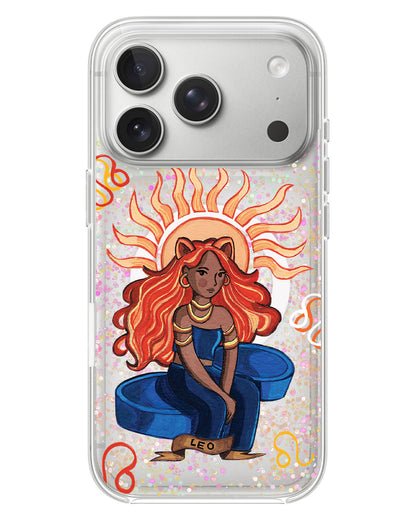 iPhone Glitter Case - Leo