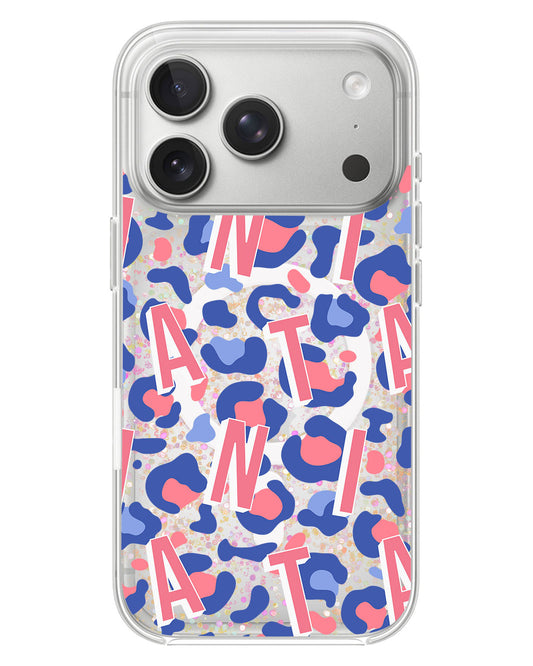 iPhone Glitter Case - Leopard Monogram 1.0