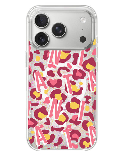 iPhone Glitter Case - Leopard Monogram 3.0