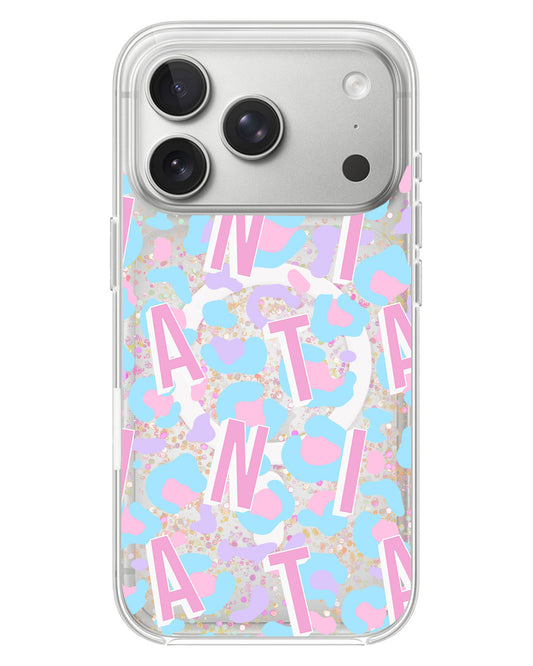 iPhone Glitter Case - Leopard Monogram 6.0