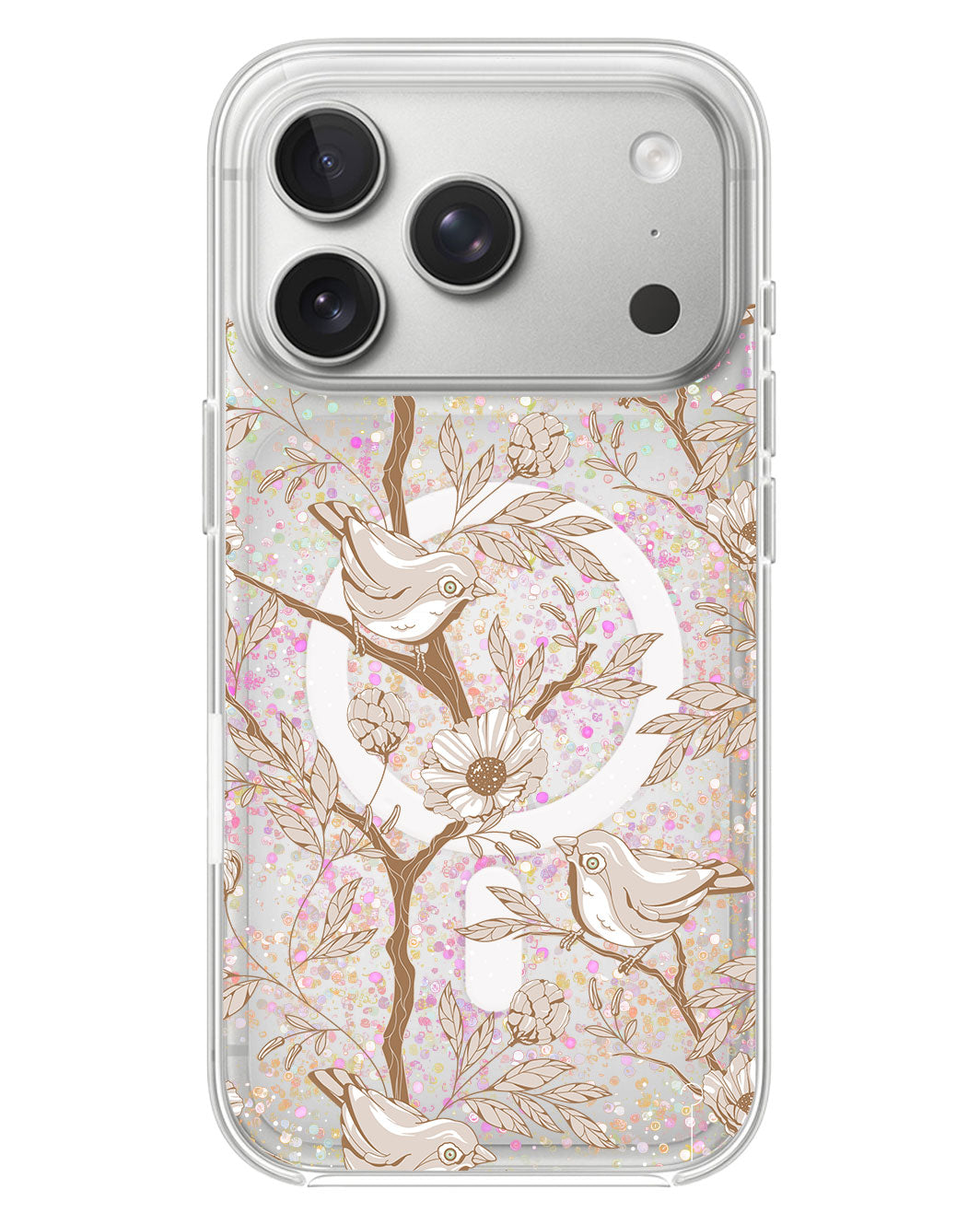 iPhone Glitter Case - Lovebird Monochrome 3.0