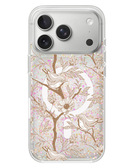 iPhone Glitter Case - Lovebird Monochrome 3.0