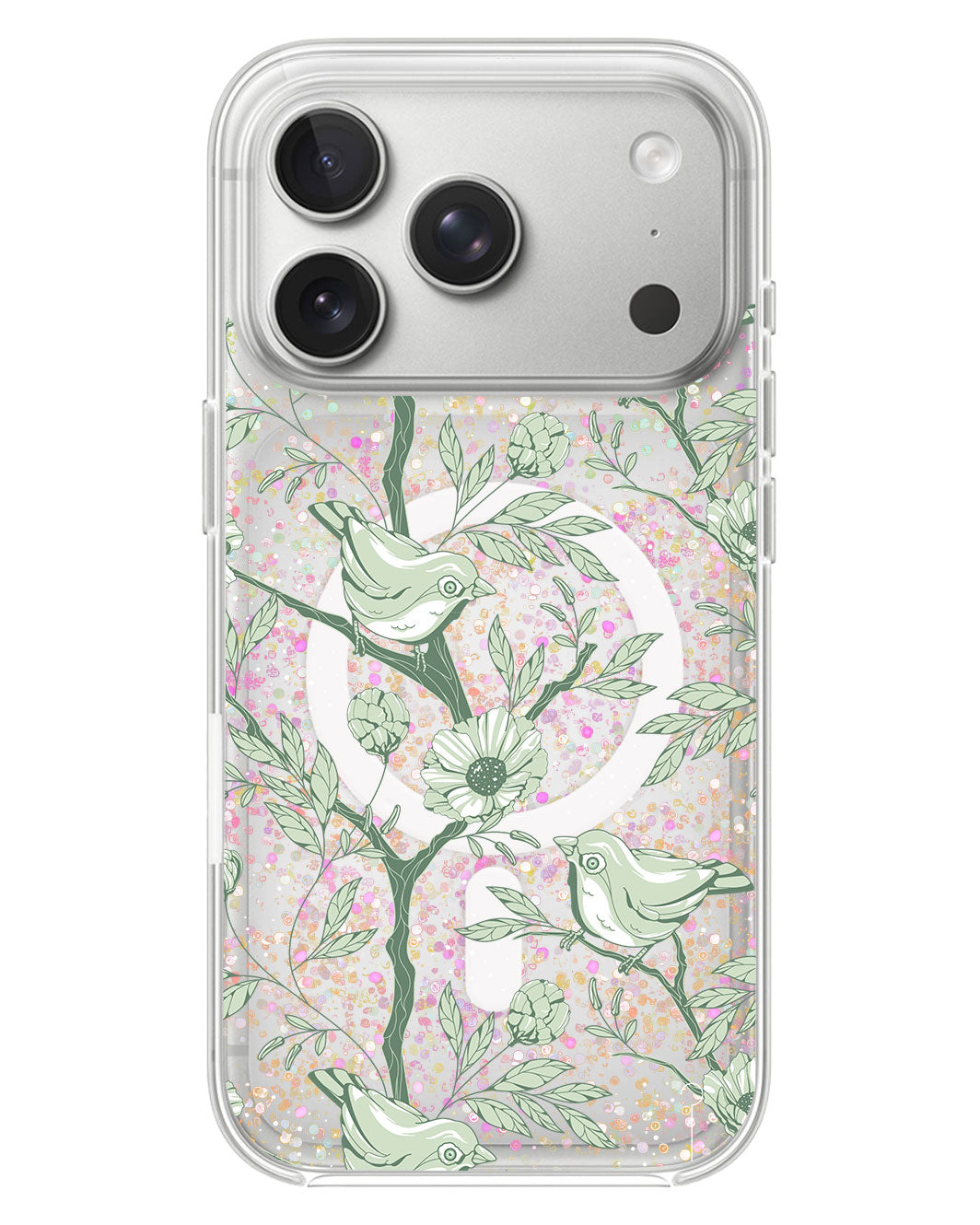 iPhone Glitter Case - Lovebird Monochrome 4.0