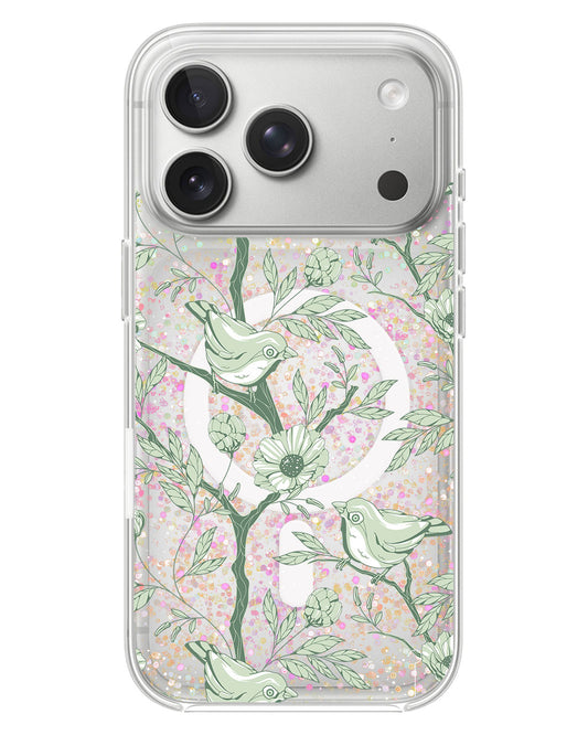iPhone Glitter Case - Lovebird Monochrome 4.0