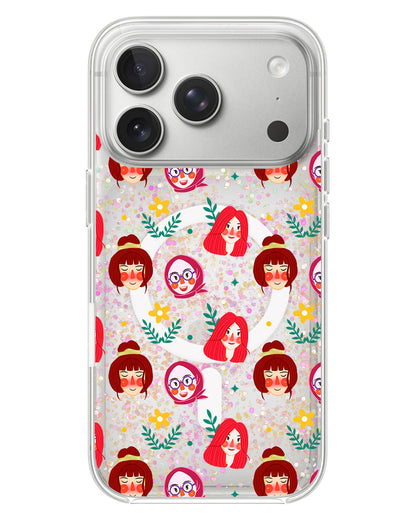 iPhone Glitter Case - Lovely Faces