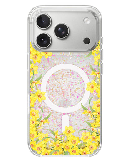 iPhone Glitter Case - March Daffodil
