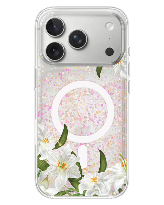 iPhone Glitter Case - May Lily Of The Valley